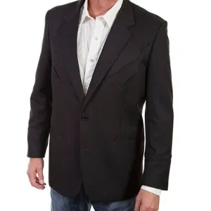 Scully Men's Traditional Western Blazer in Black