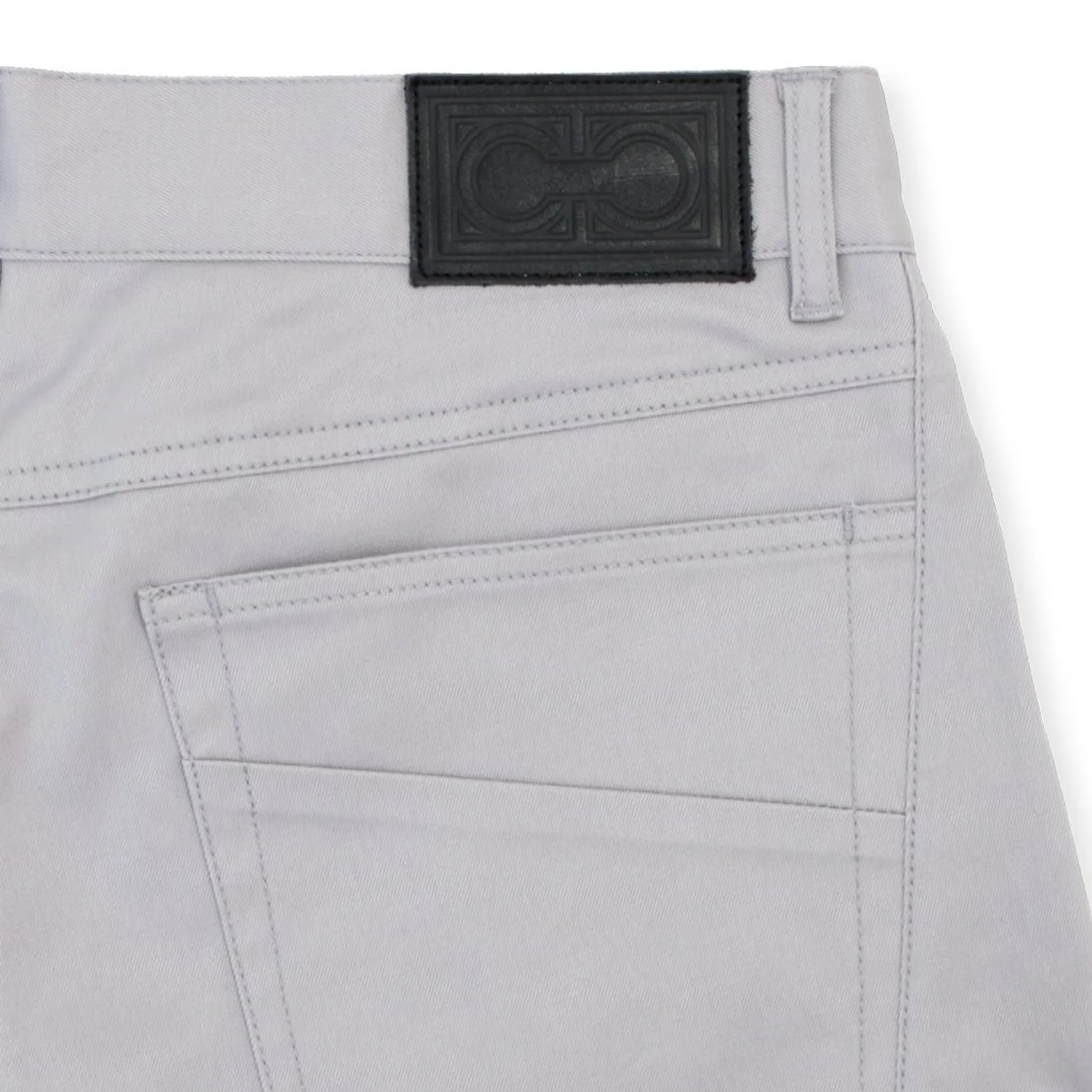 Slim Fit Solid Colour 5 Pocket Jeans Steel