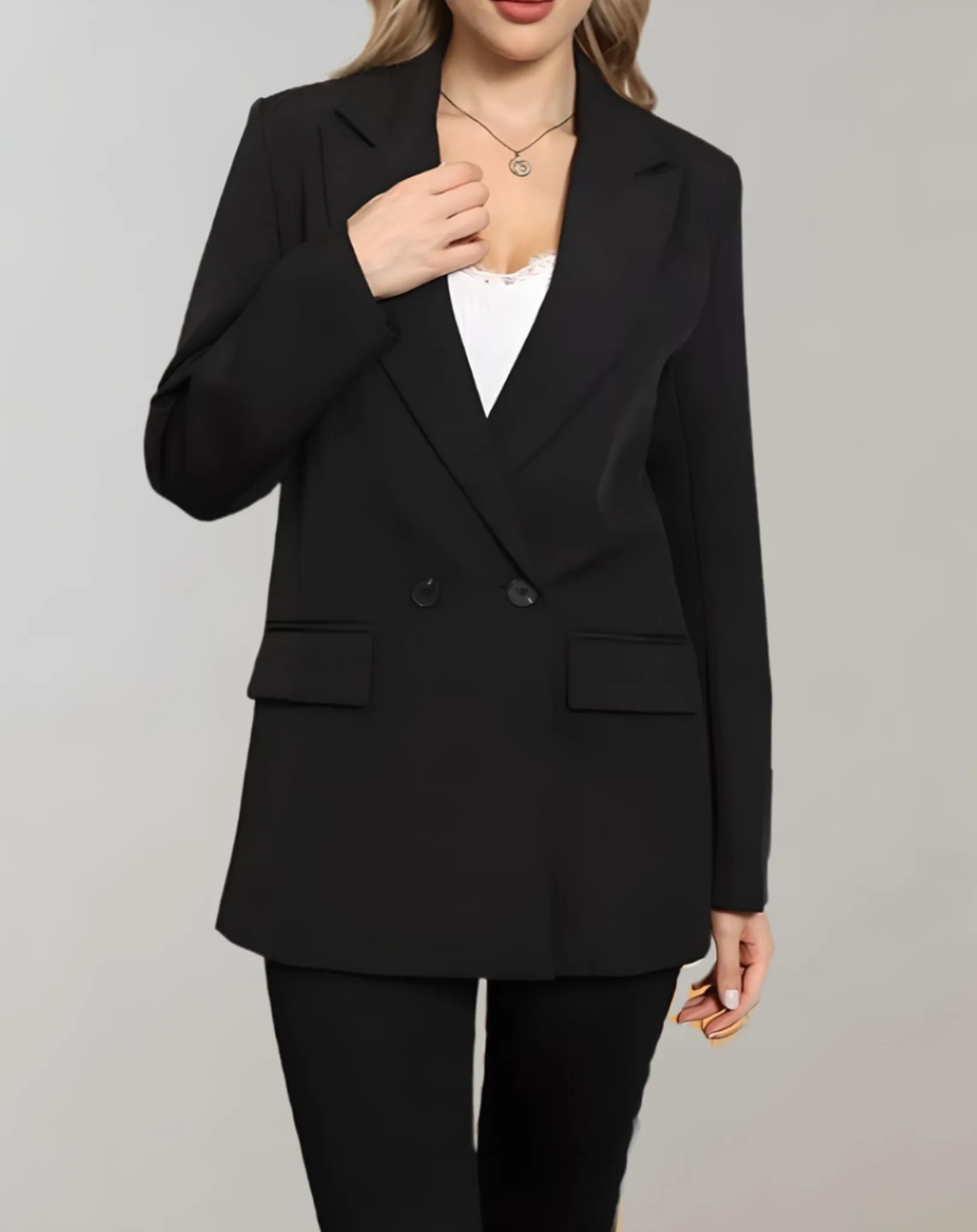 Women's Loose Fit Blazer with Buttons and Lapel | Perfect for Casual Days