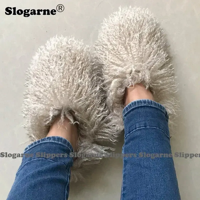 Women's Winter Slippers - Cozy Faux Fur Design, Plush Lining - Sizes 23-48